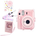 HIYQIN instax mini 12ケース、FUJIFLM 「チェキ instax mini 12」 ケース 5点セット チェキ 12 クリアケース ショ...