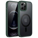 JEDirect iPhone 12 Pro Max 6.7インチ用 (12ProMax) マグネット ケース MagSafeに対応 半透明のマット背面 薄型 ...