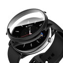 For Amazfit GTR Mini ケース カバー ガラスフィルム 一体型 Ubefuu 全面保護 高透過率 高感度タッチ 軽量 衝撃吸収 指紋防止 防水防塵(ブラック)(2)