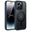JEDirect iPhone14ProMax 6.7インチ用 (14 Pro Max) マグネット ケース MagSafeに対応 半透明のマット背面 薄型 耐...