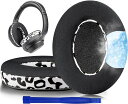 SOULWIT 冷却ジェル パッド イヤーパッド for Sony WH-1000XM3 (WH1000XM3) 用 オーバーイヤーヘッドフォン 交換パッド 高密度フォーム 互換性 ヘッドパッド 冷感 厚手パッド (ユキヒョウ柄)
