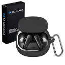 TALENANA for anker soundcore liberty 4ケース シリコーン 保護カバー 耐衝撃 防水 防塵 キズ防止 装着充電可能 全面保護ケース イヤホン カラビナ付き anker soundcore liberty 4 対応 (ブラック)