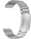 【送料無料】MaKTech チタンバンド、20mm軽量ワンピースメタルリンクブレスレット、Samsung Galaxy Watch 7 FE 6 5 4,40/42/43/44/45/46/47mm,Huawei GT 4/3-41/42mmに対応 (銀)