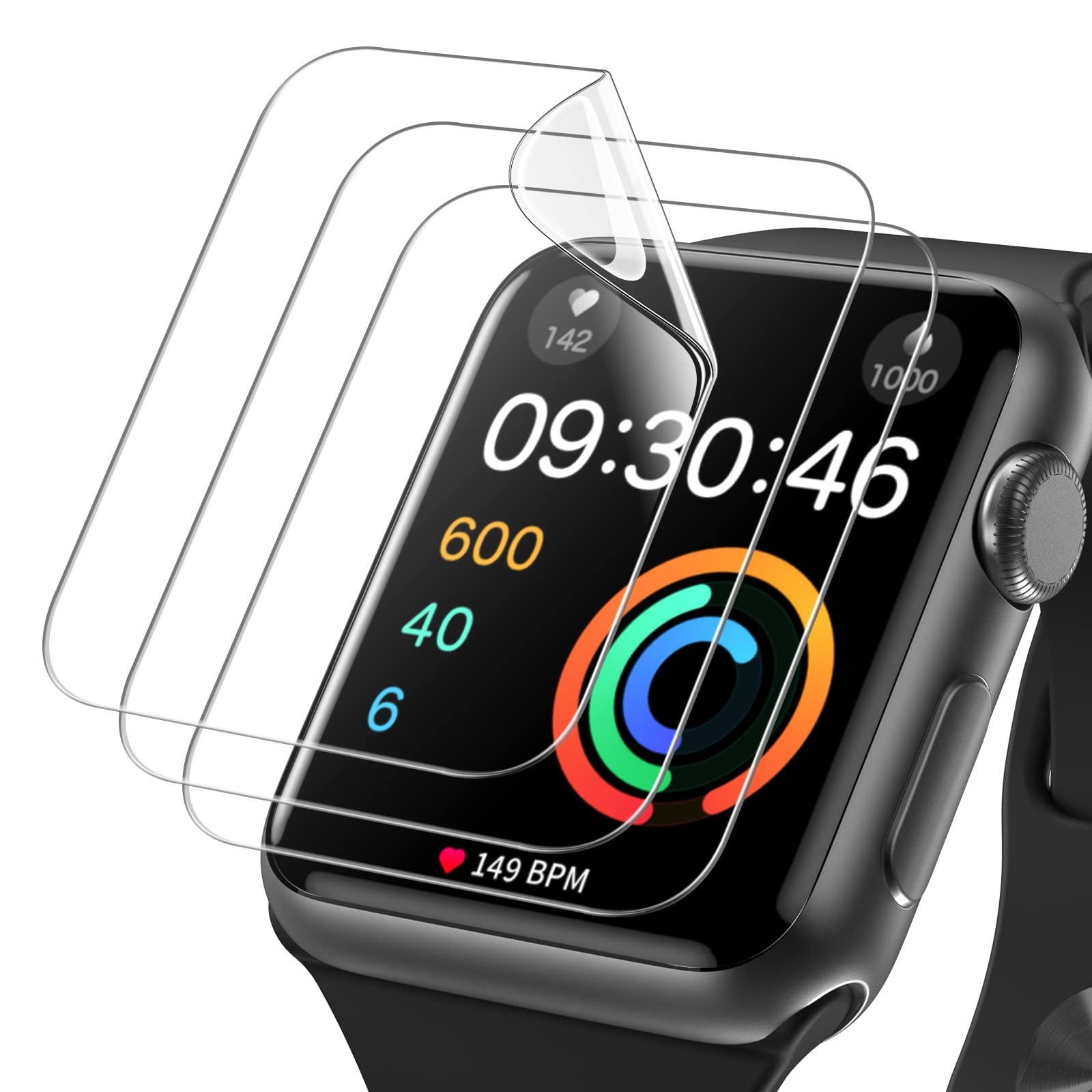 JEDirect Apple Watch Series 3/2/1 38mm վݸե ե쥭֥TPU Ĥɻ HDꥢ...