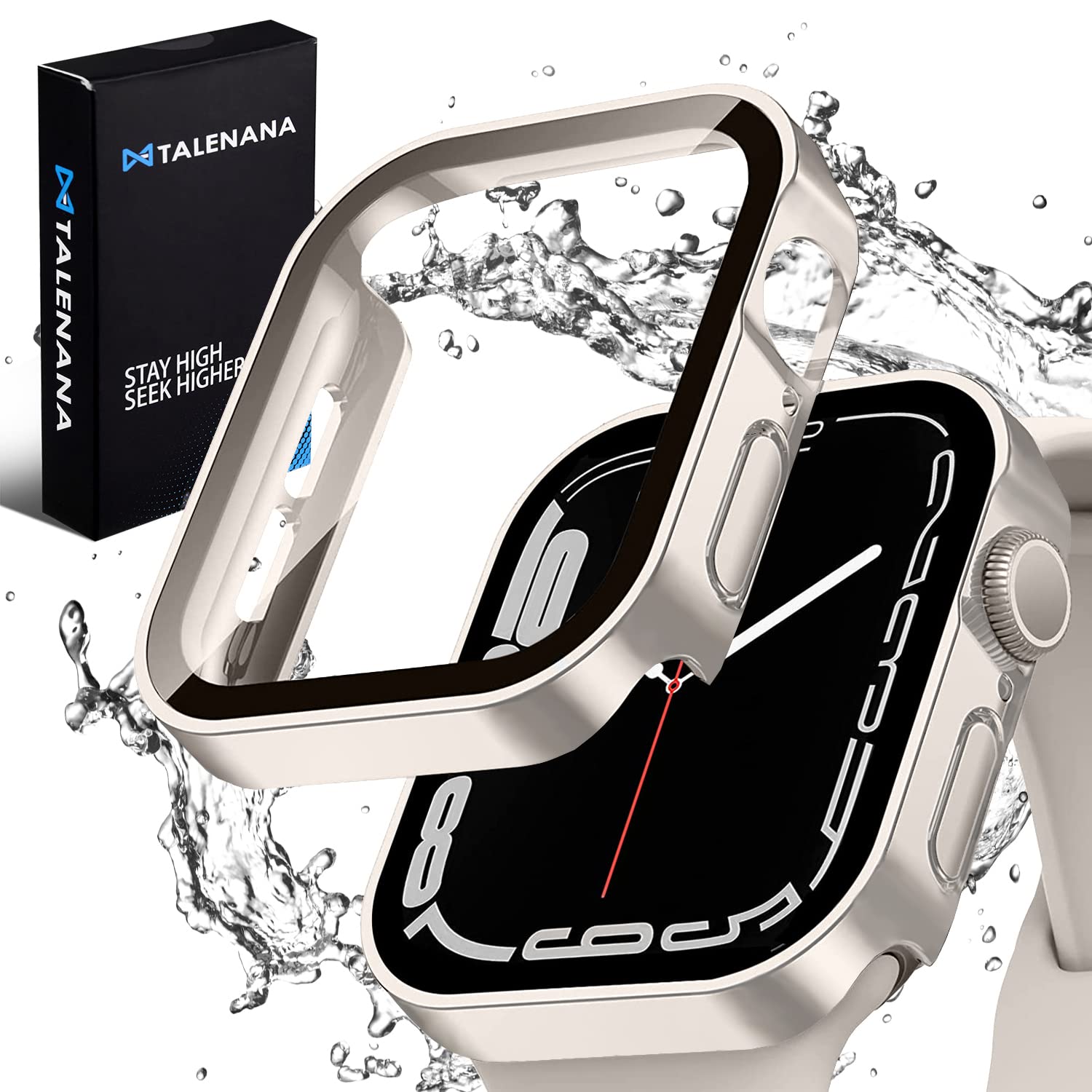 TALENANA for Apple Watchɿ奱 45mm 44mm 41mm 40mmåץ륦å  ݸ 饹ե Series 7/6/SE/5/4 η 3Dľѥåǥ åù PCǺ ⥿å ݸ ׷ۼ մñ (Series 6/SE/5/4,40mm,饤)