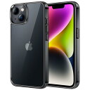 JEDirect iPhone 14 Plus 6.7インチ用 黄ばみなし 保護ケース 衝撃吸収 バンパーカバー 傷つけ防止 クリアバック (ミッドナイト)