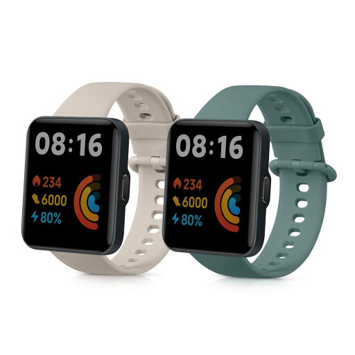 kwmobile 2x 交換ベルト Xiaomi Redmi Watch 2 Lite対応 バンド - シリコンバンド ソフト TPU 耐久性 kwmobile 2x 交換ベルト Xiaomi Redmi Watch 2 Lite対応 バンド - シリコンバンド ソフト TPU 耐久性