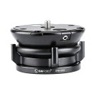 SWFOTO DYH-68B レベリングベース 低重心 雲台 アルミニウム合金製 最大負荷10KG,黒(2)