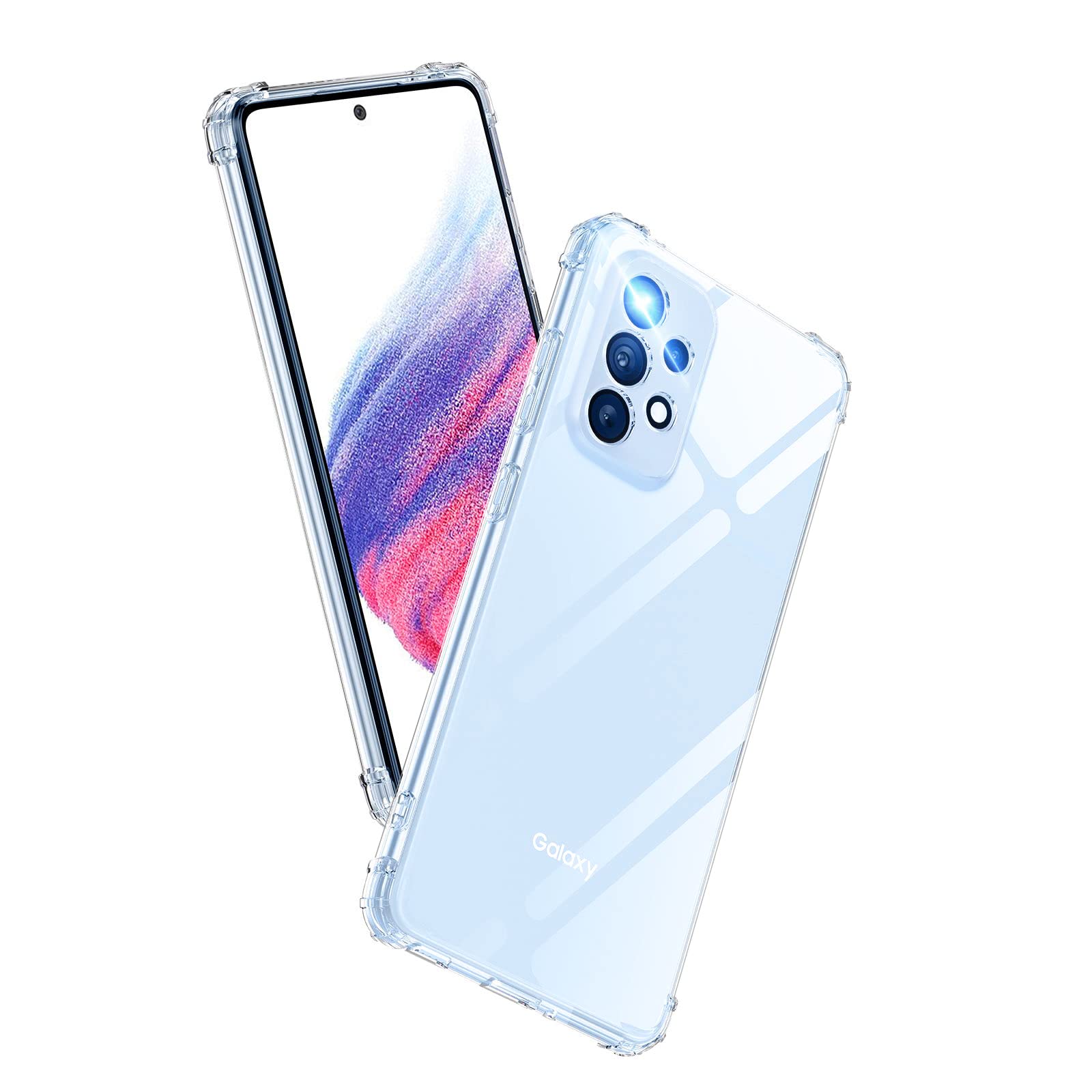 Aunote Galaxy A53 5G ケース クリア SC-53C SCG15 対応 米軍MIL規格 耐衝撃 ストラップホール付き TPU 薄型 軽量 スマホケース 擦り傷防止 ワイヤレス充電対応 ギャラクシーa53 カバー