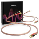 UCINNOVATE 2個パック 2m HiFiスピーカーワイヤーケーブル 金メッキUフォークスペードプラグからバナナプラグ、オーディオアンプ用スピーカージャンパーケーブルターミナル