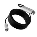 HiFind 8K 光ファイバーType-C HDMIケーブル USB-C HDMI2.1線 柔らかい 支持8K@60Hz/4K@120Hz HDR スリム USB3.1 HDMI変換コード Thunderbolt 3/4、MacBook Pro/Air、iPad Pro、iPhone15、Dell、HPなどに対応 20M