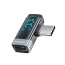 toocki USB C to USB C 電力表示アダプタ【2個セット シルバー】 L字デザイン100W急速充電 出力スクリーン表示 両方もタイプC ポート ...