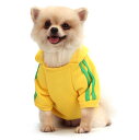 QiCheng&LYSペット服、犬の冬のパーカーの服の子犬のかわいい暖かいパーカーのコートのセーター、犬の猫のための (黄, XS)