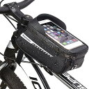 UNIQOCK 自転車 バッグ 自転車 フレームバッグ トライアングルバッグ ロードバイク用 0.6L容量 膝に当りませんない 小物入れ 仕切り付き 収納力 (...