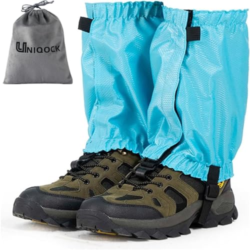 UNIQOCK レッグカバー 登山ゲイター スパッツ 長さ46センチ ゲーター 登山用 渓流 ゲーター 雨や雪 砂埃や泥汚れから守るレッグカバー 透湿性 はっ水レッグカバー