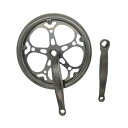 【送料無料】DeeRace シングルチェーンリング バイク クランクアームセット 52T 170mm クランクセット スクエアテーパー シティ折りたたみ自転車パ...