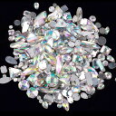 CHENLONB ラインストーン 約200粒 アクリル クリスタル 縫い付け 宝石 キラキラ 2穴 DIY 衣類 バッグ 手芸用品 装飾用品 (ミックスカラー)