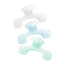 CHENLONB ブッククリップ 3個セット 透明 教科書クリップ プラスチック製 開いたまま 固定 本 クリップ 耐久性 ペーパー 文書 書類用 文房具 事務用品 学生 学校 家庭 オフィス用品