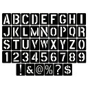 CHENLONB ステンシル アルファベット 数字 テンプレート 42枚セット 再利用可能 水洗い可能 DIY 塗装 道具 看板 壁のドアの装飾 描画テンプレート