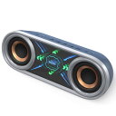 DOSS SoundBox Pro+ P400 Bluetoothスピーカー 50W 重低音 ワイヤレス ポータブル 小型 ブルートゥース スピーカー【26時間再生/ワイヤレスステレオ対応/クールファントムミラーライト搭載/IPX5 防水/マイク内蔵/Aux・TFカード対応/お風呂 アオトドア適用】(ブルー)