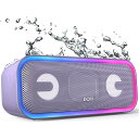 DOSS SoundBox Pro+ Bluetoothスピーカー 24W 重低音 ワイヤレス スピーカー ポータブル 小型 ブルートゥース スピーカー【15時間再生/TWS対応/ライティング機能/IPX6 防水/マイク内蔵/Aux/TFカード対応/お風呂 車 屋外適用】(パープル)(2)