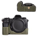 VOVMOEYA ハーフケース for Nikon Z6III ミラーレス一眼カメラ,for Nikon Z6 III専用ボディケース Z6IIIハーフカバー FOR ニコン Z6 IIIカメラ保護カバー カメラハーフケース ベースケース 1/4ネジ穴付き バッテリー・メモリーカード交換でき PUレザーカバー レイシ模様(2)