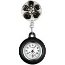Lancardo 時計 看護師 シリコンウォッチ 懐中時計 クリップ 伸び縮み ナースウォッチ かわいい お花 レディース アナログ 時計 ポケットウォッチ 看...