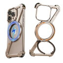 【Zケース 360°回転スタンド】NIFBANG iPhone 16 Pro Max 用のバンパーケース アルミバンパー 金属いphone 16 Pro Max ケース メタルフレームレスケース リングマグネット搭載 角度調整スタンド 縦横両対応 落下防止 米軍規格 耐衝撃 レンズ保護 四隅エアバッグ ミニマ