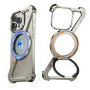 【Zケース 360°回転スタンド】NIFBANG iPhone 16 Pro Max 用のバンパーケース アルミバンパー 金属いphone 16 Pro Max ケース メタルフレームレスケース リングマグネット搭載 角度調整スタンド 縦横両対応 落下防止 米軍規格 耐衝撃 レンズ保護 四隅エアバッグ ミニマ