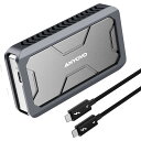 ANYOYO Thunderbolt 4/3 & USB4 M.2 PCIe 2280 M-KEY(B+M KEY)NVMe SSD 外付けケース ,40Gbps NVME SSD ケース , 最大2700MB/s ,アルミ合金製,USB-C接続 (EC-6902-S-JP)(2)