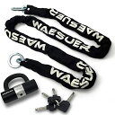 Waesuer バイク ロック 極太チェーンロック φ(直径)10mm*2.0m U字ロック付き エンドリング 多彩な使用方法 自転車原付オートバイ盗難防止 約4.65kg