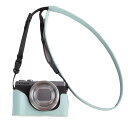 VOVMOEYA カメラケース For Canon powershot G7X Mark III/G7X MarkII/G7 X ボディケース for G7 X シリーズ powershot G7X Mark IIIカメラケース G7X MarkII 保護カバー PUレザー ストラップ付きーBL(2)