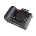 Iborrys-Camera専用本革ハーフケース Leica SL3対応 -手作り- トップレイヤー本革ボディ+メタルベースプレート+磁気ボトムカバー3イン1デザイン(ゴートブルー)(2)