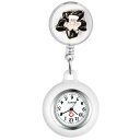 Lancardo ナースウォッチ 時計 看護師 シリコンウォッチ 懐中時計 クリップ 伸び縮み かわいい お花 レディース アナログ 時計 ポケットウォッチ