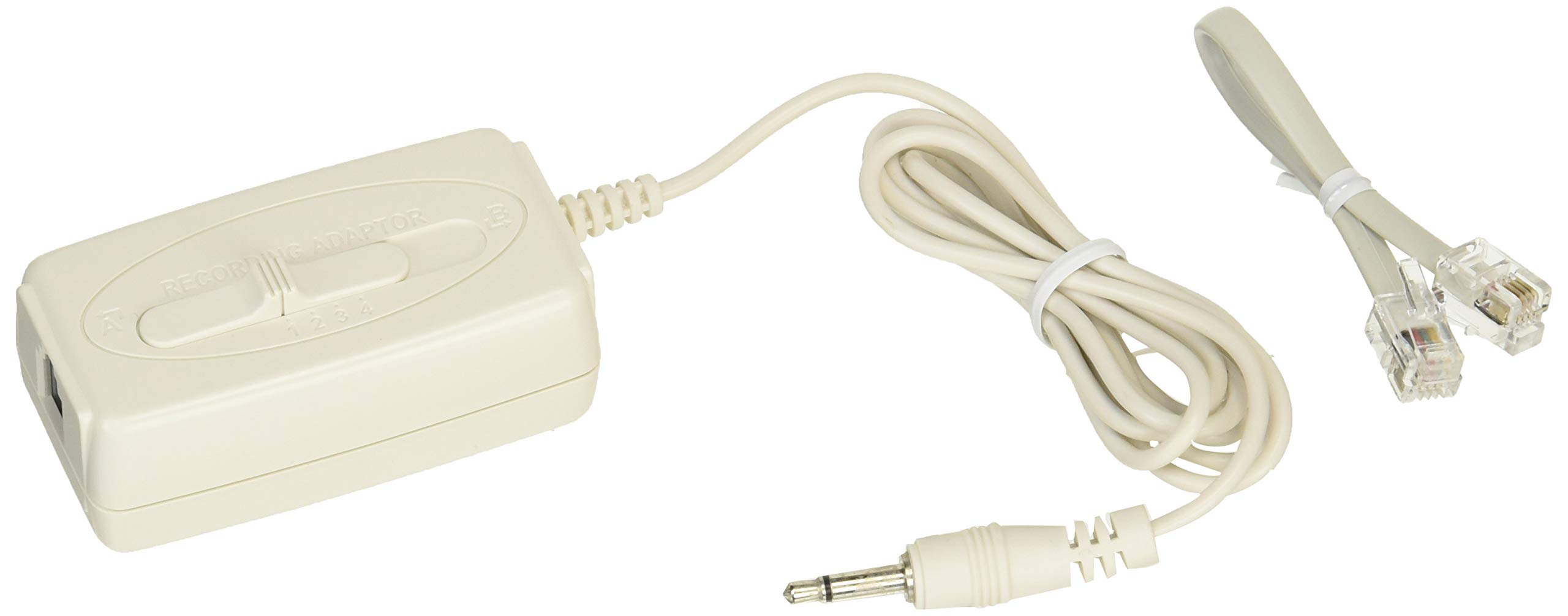 【送料無料】エルパ (ELPA) 受話器用録音アダプター 電話 防犯 ビジネス 4極4芯 モジュラージャック φ3.5ミニプラグ TEA-041