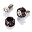 デイトナ(Daytona) PREMIUM ZONE(プレミアムゾーン) バイク用 ナンバープレート ボルト M6×15mm ホルダーセット 2個入り ブロンズ 91954