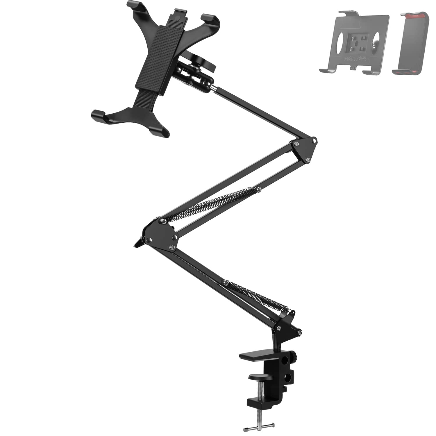 【送料無料】タブレット アーム 12.9 スタンド 寝ながら 4〜12.9インチ switch適用 Ipad Pro12.9 Mini Air Iphone 横/縱/仰向け 揺れない スマホ ベッドスタンド アイパッド 固定アーム ごろ寝 床置き 卓上 折り畳み