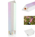 Selens 三角プリズム 30x30x130mm 1/4ネジ付き 光学ガラス製 プリズム三角 撮影道具 表面コーティング 撮影用 分散 屈折 写真プリズム ガラスプリズムツール レインボー 影重ね効果 拭き取り布付き