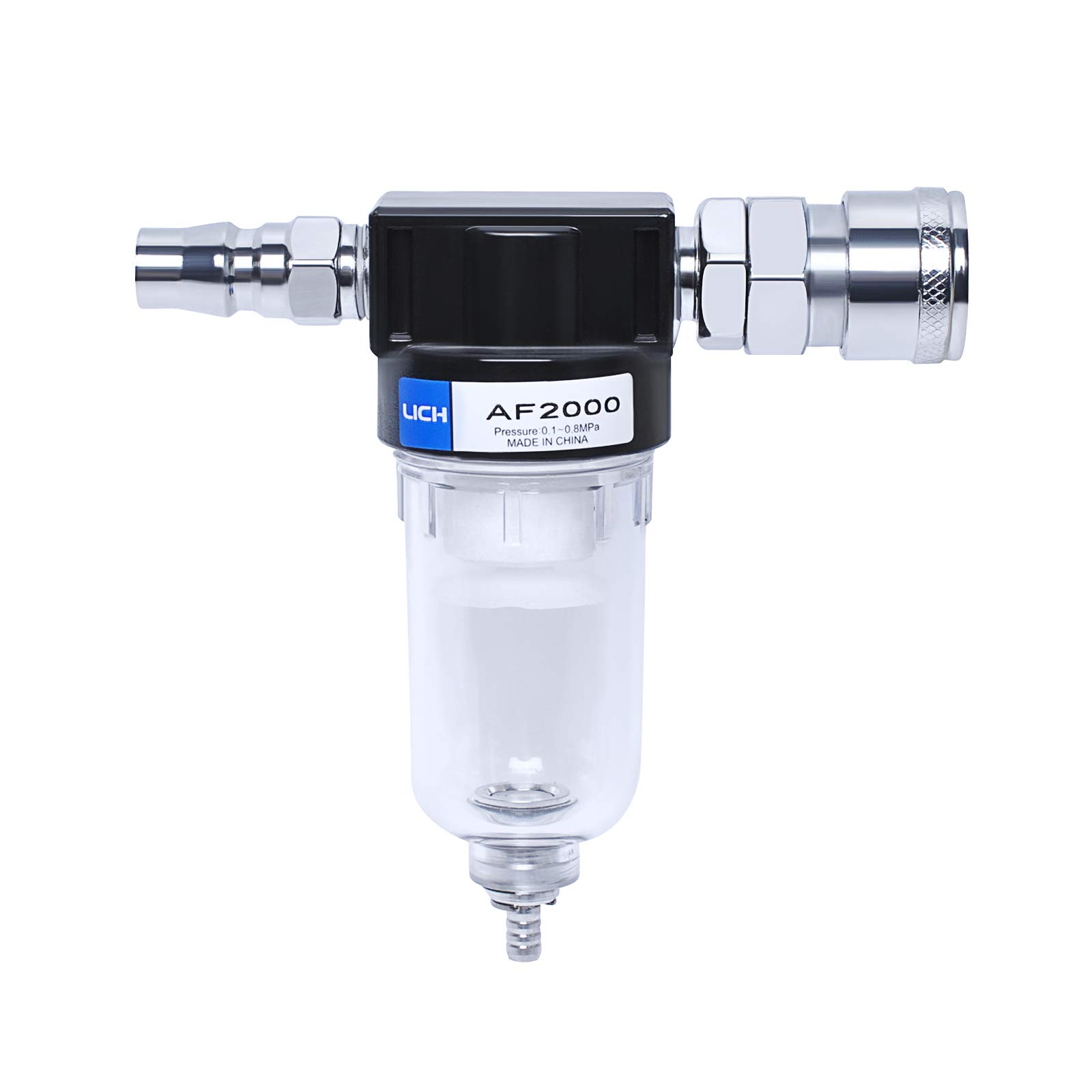 【送料無料】Ligefoy ウォーターセパレーター エアーコンプレッサー エアーレギュレーター AF2000 1/4 オイル エアーフィルター 水分除去 オスメ...