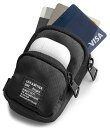 【Ringke】MINI POUCH TWO POCKET イヤホンケース 現金 コイン入れ イヤホンポーチ ミニポーチ ミニバッグ ミニボックス ポーチ ケース (カラビナ付き) - Black(2)