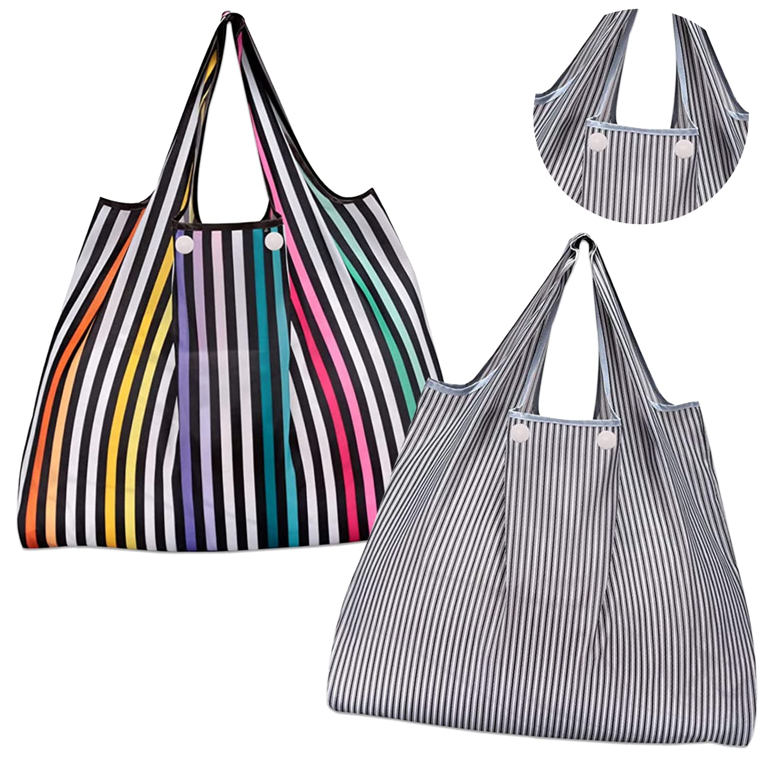 【送料無料】[GOKEI] エコバッグ 【2個入り 50×67cm 大容量】 折りたたみ 買い物バッグ コンビニバッグ 防水素材 収納 水や汚れにも強い 軽量 コンパクト