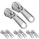 【送料無料】ファスナー 交換用 引き手 スライダー 8個セット 4サイズ 金属製 チャック ジッパー 持ち手 交換 ファスナー修理用 リュック/財布/衣類/ブーツなど DIY 手芸 手作り 裁縫 銀