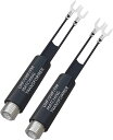LIKENNY アンテナ整合器 セパレーター F型 75Ω-300Ω メス フィーダーアンテナ変換器 コンバーター FMアンテナ 同軸ケーブル アンテナ変換プラ...
