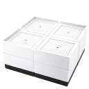 【送料無料】Umelee 机 高さ調整 テーブル 7.4cm上げる テーブル 脚 継ぎ足し 3段階式 テーブル高さ調整器具 ソファー 高さ上げ ベッド・コタツ 足上げ こたつの高さを上げる足 L型 足なしの家電・家具向け 滑り止め 床に傷防止 耐荷重1000kg 4個入り ホワイト