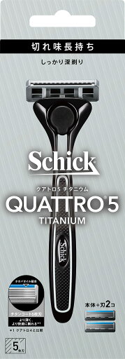 Schick(シック) クアトロ5チタニウム ホルダー(刃付き+替刃1コ) 髭剃り カミソリ Schick(シック) クアトロ5チタニウム ホルダー(刃付き+替刃1コ) 髭剃り カミソリ
