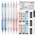 【送料無料】Four Candies シャープペンシルセット 6本入り 0.5 & 0.7mm HB芯 消しゴム付 筆記 製図 スケッチ用 学生 女の子