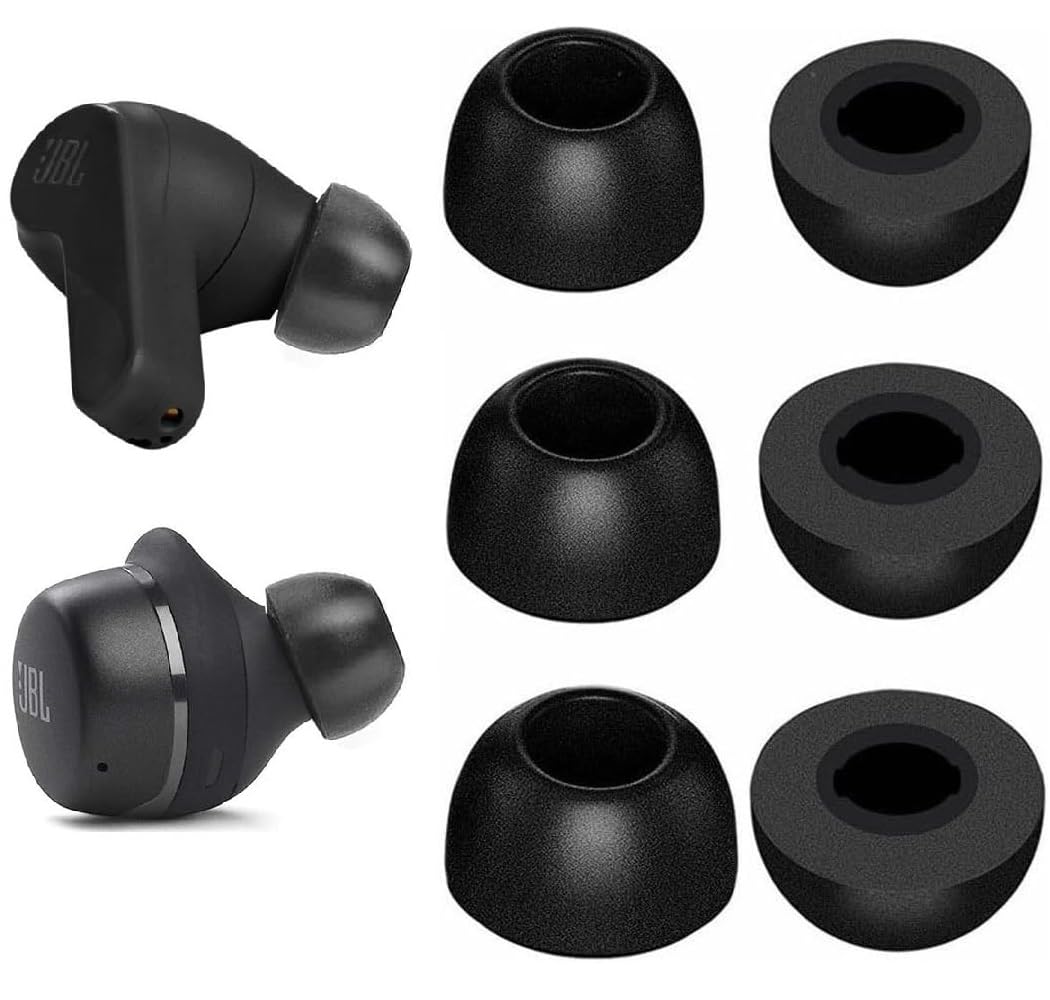【送料無料】A-Pcas 低反発イヤーピース ウレタン製イヤーピース 記憶フォームイヤーチップ JBL用 WAVE BUDS イヤホン用 LIVE PRO 2 イヤホン用 Fit in the Case ノイズアイソレーションイヤーピース フィット感 装着感向上 XM5用 【S/M/L 3ペア ブラック】214B3P
