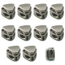 PAVIKE コードストッパー( 10個入り) コードロック 紐止 靴紐 留め具 ドローコード ストッパ ストラップ 帽子用あごひも コードロック 手作り 留め具 材料 素材 パーツ DIY 手芸 ハンドメイド材料 銀色 2穴 1mm
