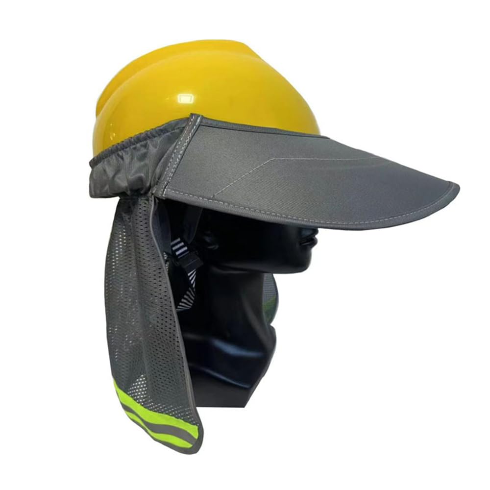 【送料無料】SITEDAN ヘルメット 日除け つば タレ ヘルメット取付用 たれ ネックガード uvカット 日除けカバー サンバイザー (グレー)