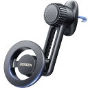 UGREEN 車載ホルダー magsafe式 吹き出し口 マグネット 超強磁力 片手操作 車 スマホホルダー マグセーフ 車 携帯ホルダー エアコン吹き出し口対応 自由度高い 取り付け簡単 4.3-7.6インチ対応 iPhone 16/15/14/13/12など対応 メタルリング付き